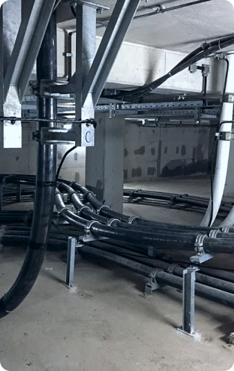 Arbeiten zur Installation von Kabelzubehör